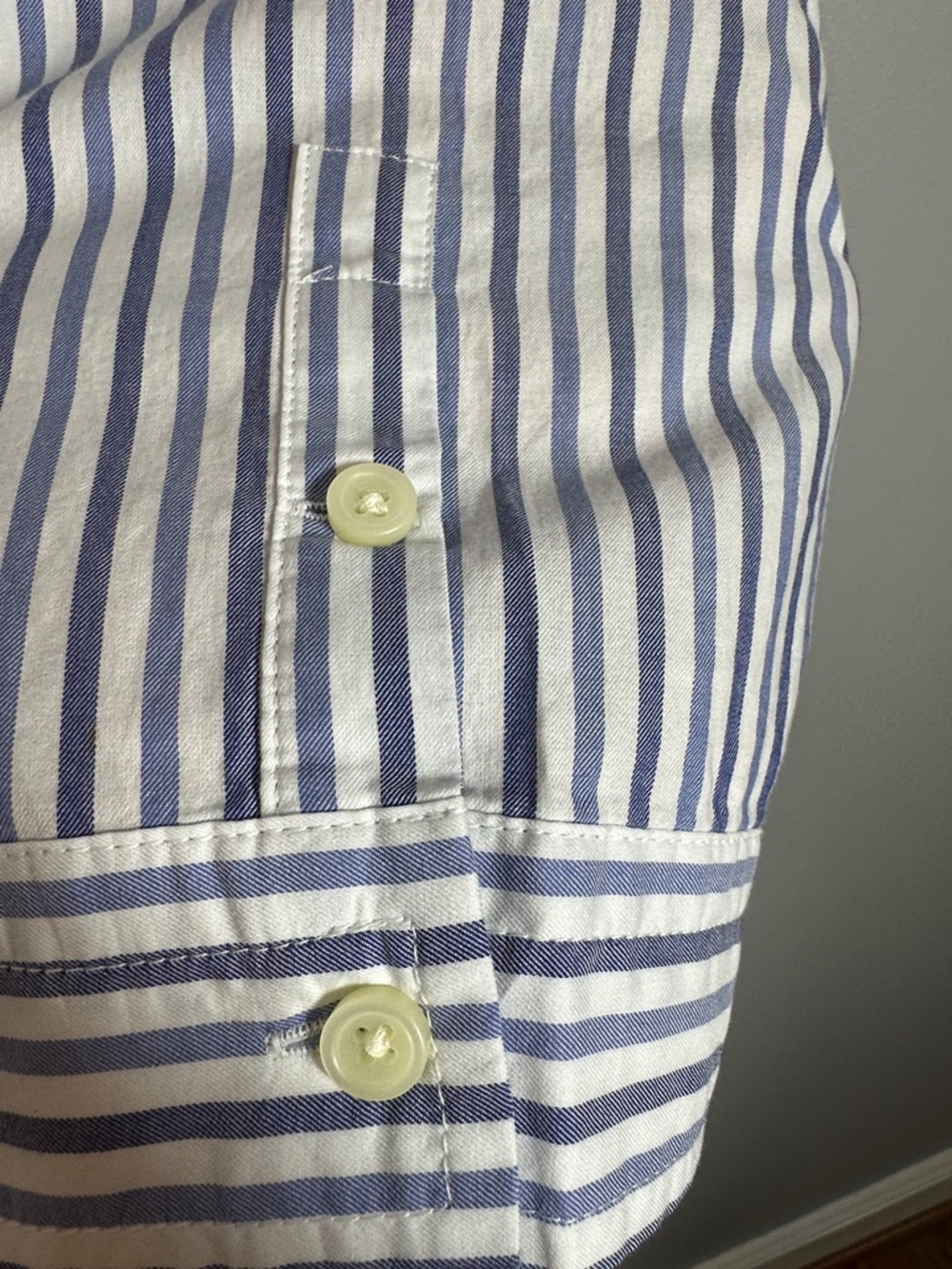 Everlane Cropped Striped Cotton Button Down The Woven PJ Top NWT Small - Picture 12 of 13